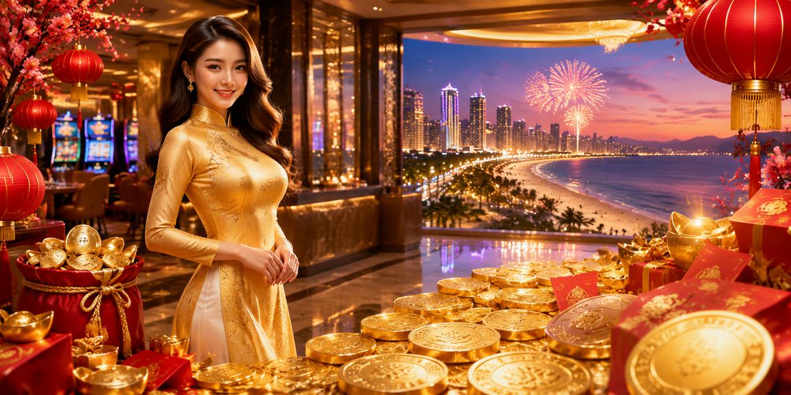 Cô gái mặc áo dài tại Đà Nẵng cầm phong bì đỏ bonus với điện thoại trên tay