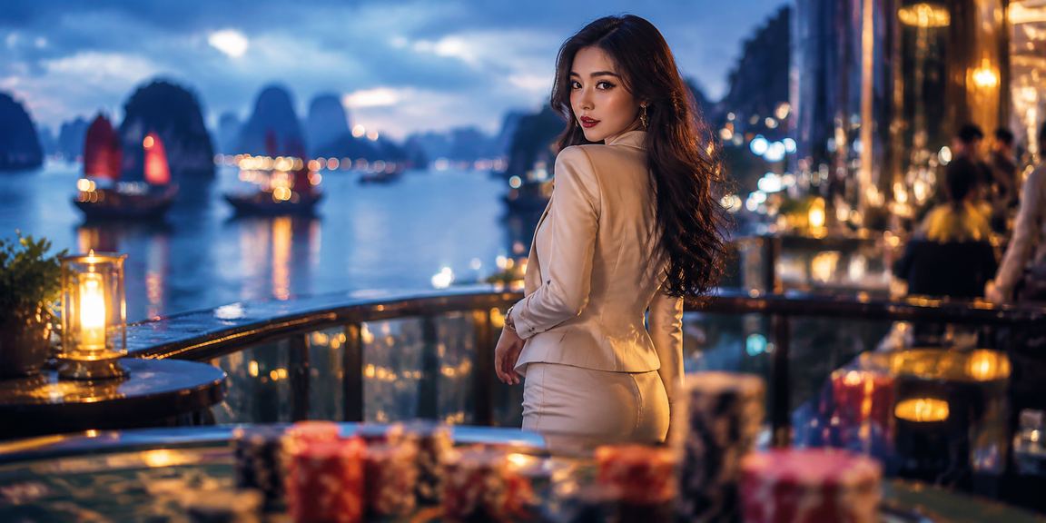 Không gian casino và cá cược bên bờ biển vịnh Hạ Long Việt Nam